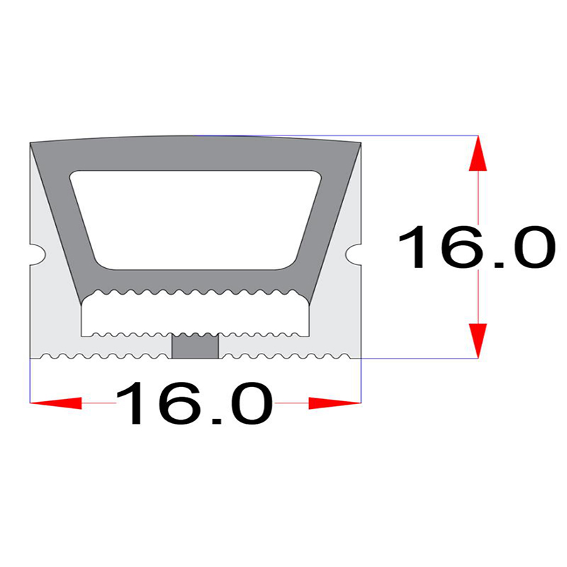 Silicone LED Diffuser Channel Waterproof Neon Sign Light 120° Top Emitting 16*16mm Silicone LED Diffuser Channel Waterproof Neon Sign Light 120° Top Emitting 16*16mm